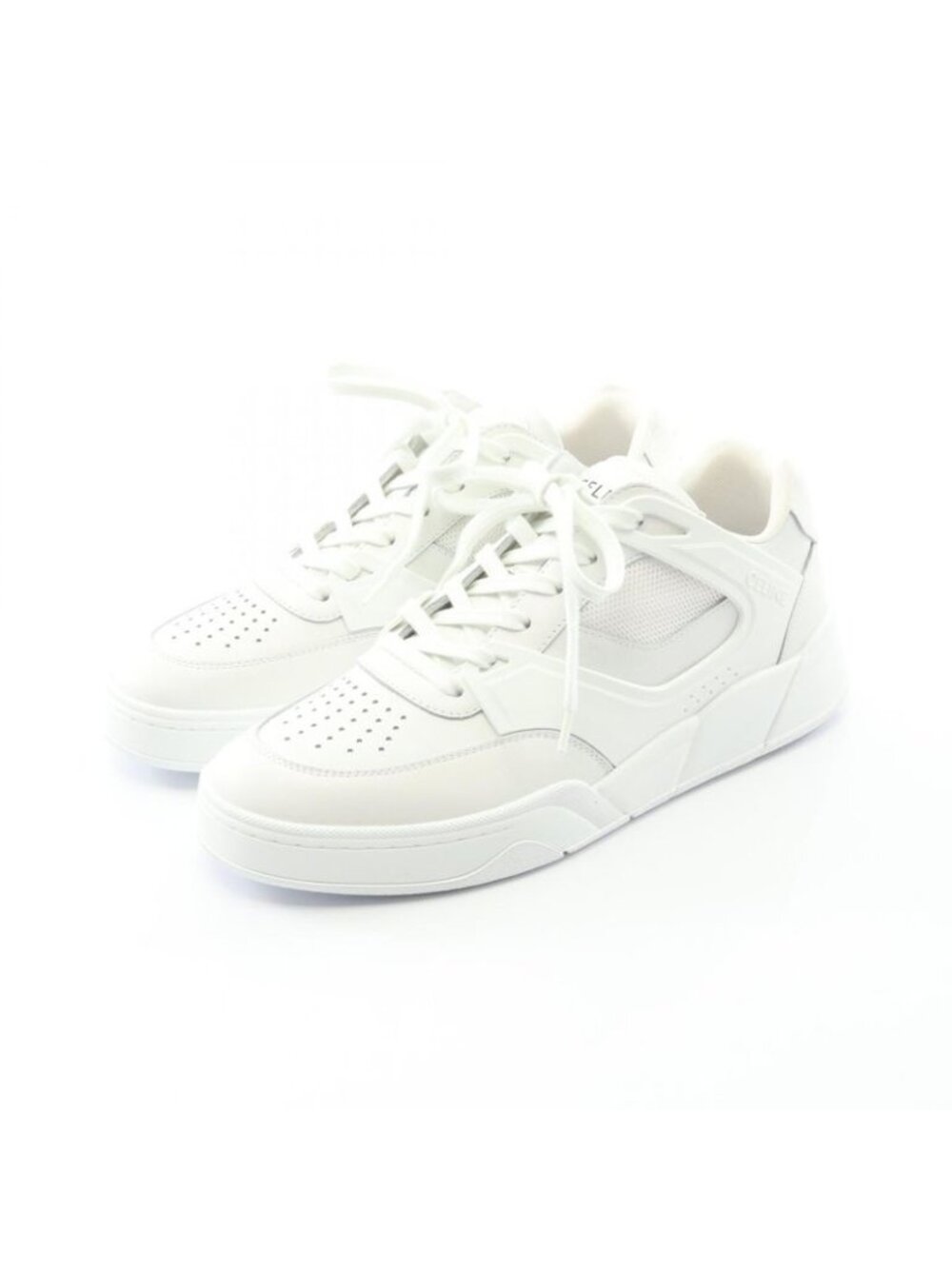 Celine Sneakers Lace Up White Leather